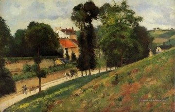 la route de saint antoine à l’hermitage pontoise 1875 Camille Pissarro paysage Peinture à l'huile